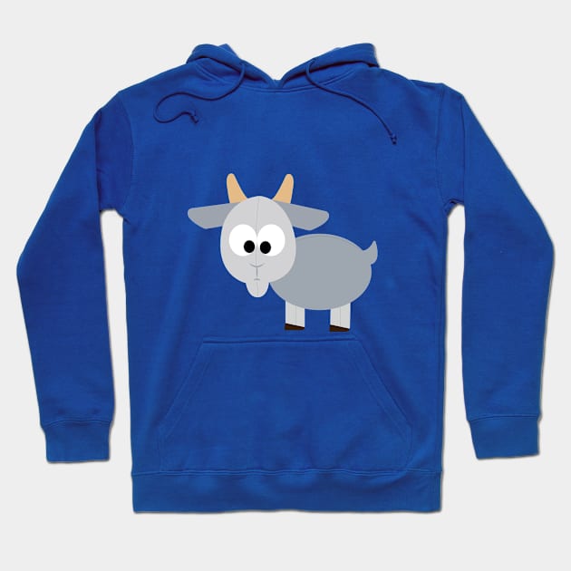 Adorable Gray Goat Hoodie by Hedgie Designs